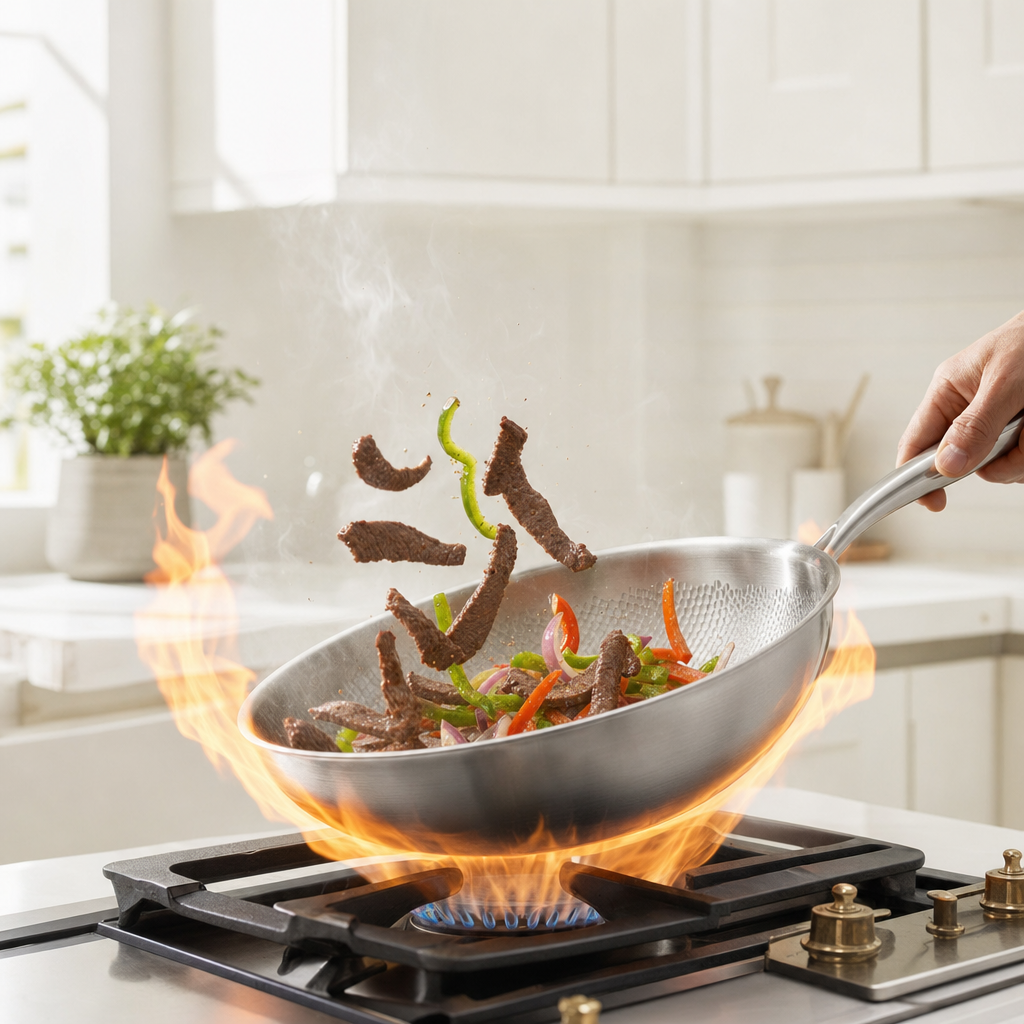Titanium Wok Duo Utensils Set + Free Lids