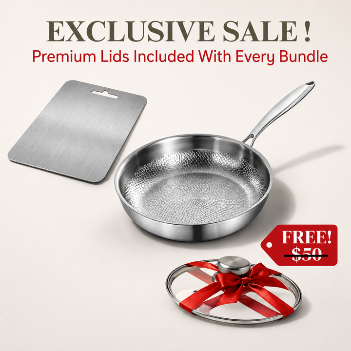 Pure Titanium Cook & Cut Bundle + FREE LIDS
