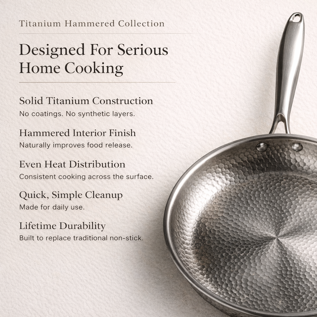 Titanium Hammered Pan Pro Duo Set + FREE LIDS