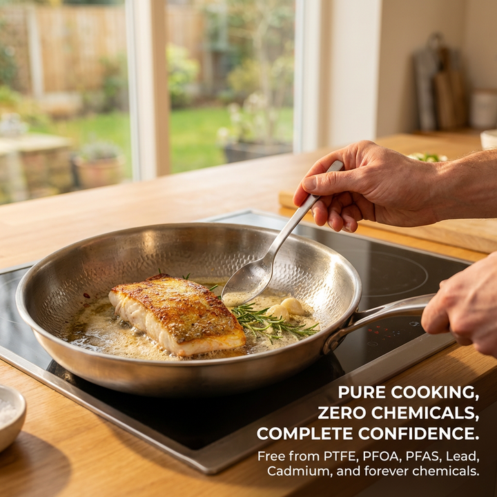 Titanium Hammered Pan + FREE LID