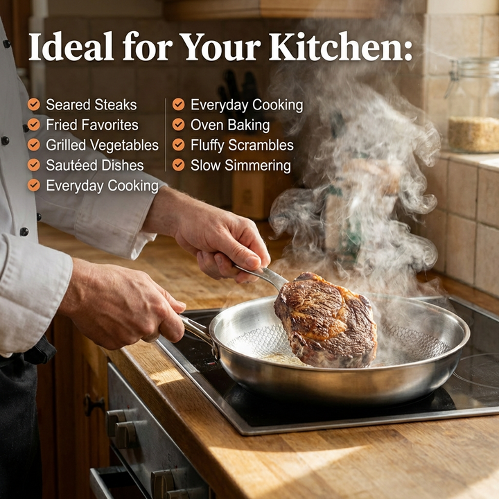 Titanium Hammered Pan Pro Duo Set + FREE LIDS