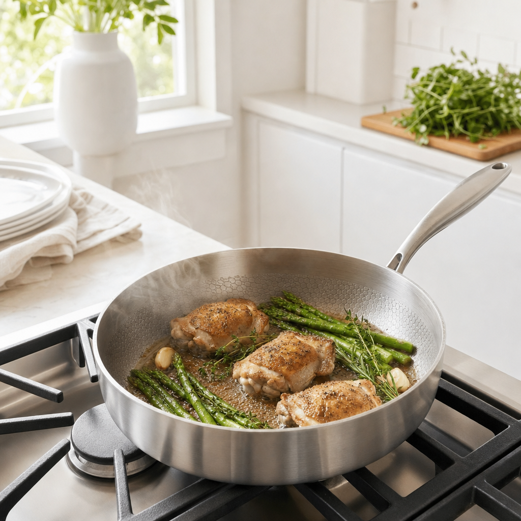 Titanium Hammered Cookware Pro Set + Free Lids