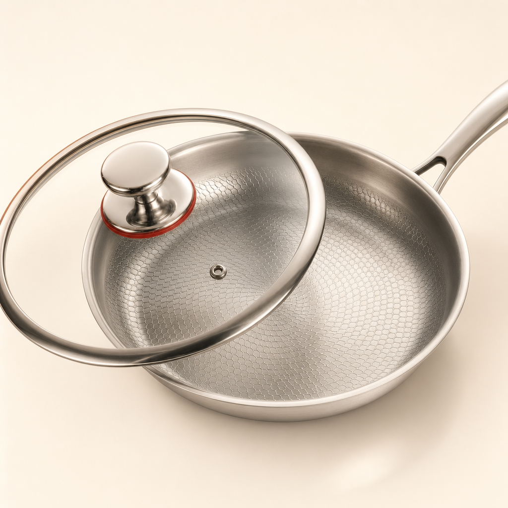 Titanium Hammered Pan Set + Free Lid